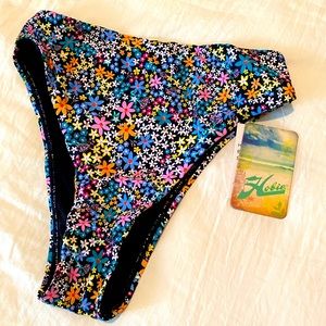 Floral High Waisted Bikini Bottom